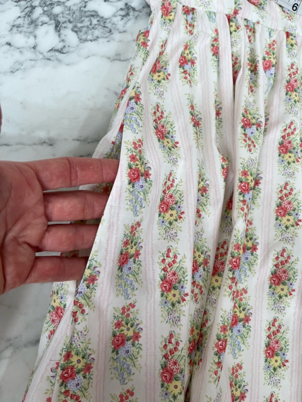 Petal & Pup Gabriela flower bouquet print maxi dress ivory pink cottagecore S - Picture 10 of 15